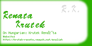 renata krutek business card